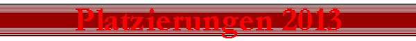 Platzierungen 2013