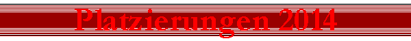 Platzierungen 2014